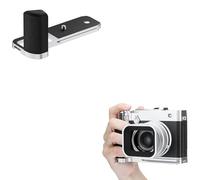 JJC Impugnatura in metallo compatibile con Fujifilm GFX100RF, argento | Tipo Arca a sgancio rapido, compatibile con Peak Design Capture Clip V3, maggiore stabilità manuale