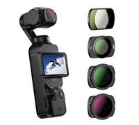 JJC Kit di 4 filtri magnetici CPL e NDV e Black Diffusion 1/4 effetto compatibile con DJI OSMO Pocket 3, CPL NDV2-32 NDV64-1000 e filtri per nebbia cinematografica con salvietta, vetro ottico