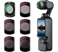 JJC Kit di 6 filtri magnetici ND e CPL compatibili con DJI OSMO Pocket 3 Creator Combo, CPL ND8 ND16 ND32 ND64 ND256 filtri polarizzanti con salvietta, multi-rivestimento/HD vetro ottico/compatibile