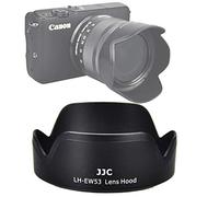 JJC LH-EW53 - Paraluce a baionetta dedicato, compatibile con Canon EF-M 15-45 mm f/3.5-6.3 è obiettivo STM, paraluce EFM 15 45 mm STM, EF M 15-45, EW53, ricambio del cappuccio EW-53 nero
