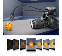 JJC Luce a Braccio Macro, Luce a LED per Fotocamera con Batteria Integrata, 5600K 24000Lux 10 Livelli di Luminosità Regolabile Lampada di Illuminazione Adatta alla Fotografia Ravvicinata