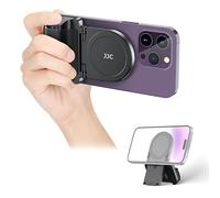 JJC Magsafe - Impugnatura magnetica per fotocamera con telecomando wireless per otturatore, staffa Bluetooth per iPhone e smartphone Android con vite treppiede da 1/4" per riprese video e foto (nero)