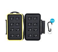 JJC memory card custodia impermeabilità porta schede di memoria per 16 Micro SD con moschettone