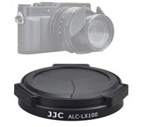 JJC Nero ACLX100 Auto SELF-RETAINING Copriobiettivo protettivo compatibile con Panasonic Lumix LX100 / LX100 II/ Leica D-LUX Typ 109 D-LUX 7 LX