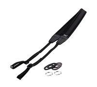 JJC NS-M1BK Cinghia da Collo in Neoprene per Fotocamere Mirrorless Digitali Compatte o DSLR con Due Occhielli per la Cinghia (Lunghezza del Neoprene 124cm, Larghezza 3cm) (Nero)