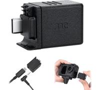 JJC Osmo Action 5 Pro 4 - Adattatore per microfono audio da 3,5 mm per DJI Osmo Action 5 Pro/4, supporta l'ingresso microfono esterno per la registrazione video, convertitore microfono esterno con