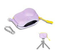 JJC Osmo Action 6 Mini custodia, custodia viola per DJI Osmo Action 6 5 Pro 4 3 con moschettone, guscio rigido EVA Compact Action6 Action5 Action4 Action3 custodia per treppiede selfie stick (semi
