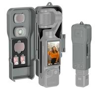 JJC Osmo Pocket 4 3 Custodia protettiva, custodia rigida per DJI Osmo Pocket 4 3 e filtro (grigio)