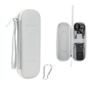 JJC Osmo Pocket 4 3 Mini custodia, custodia da trasporto per DJI Osmo Pocket 4 3 con moschettone, guscio rigido in EVA compatto Pocket4 Pocket3 borsa portaoggetti (grigio)