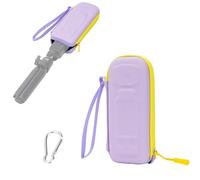 JJC Osmo Pocket 4 3 Mini custodia, custodia viola per DJI Osmo Pocket 4 3 con moschettone, guscio rigido in EVA, tasca compatta 4 tasca3 borsa portaoggetti per manico (semi aperta)