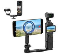 JJC Osmo Pocket 4 3 Montatura Magnetica per Cellulare, Supporto per Cellulare con 1/4" 20 per DJI Osmo Pocket 4 3 Creator Combo, Supporto per Treppiede e Selfie Stick Compatibile con Insta360 X5/X4/X3