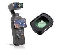 JJC Pocket 3 - Obiettivo grandangolare magnetico per DJI Osmo Pocket 3/Xtra Muse, lenti con rivestimento antiriflesso su entrambi i lati con custodia, telaio in lega di alluminio leggero e resistente