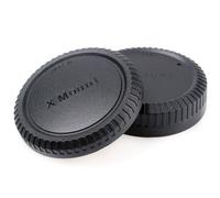 JJC Set con coperchio dell'alloggiamento e tappo posteriore dell'obiettivo Fujifilm X