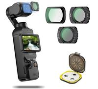 JJC Set di 3 filtri magnetici per DJI OSMO Pocket 3, CPL, NDV2-32, Black Mist 1/4, compatibile con Pocket3, telaio ultra sottile HD ottico e multi rivestito