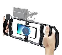JJC - Set di telecomandi magnetici per smartphone con telecomando wireless per iPhone 17 16 15 14 13 12 11 Pro Max Huawei Samsung Google Phone Stabilizzatore video gabbia per riprese