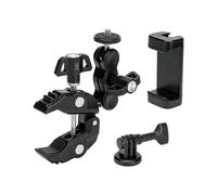 JJC Super morsetto con doppia testa a sfera braccio magico, supporto per fotocamera per Action 6 5 Pro Inst360 X5 X4 Air, adattatore braccio articolato regolabile morsetto treppiede Fit LED Light Desk