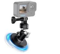 JJC Supporto magnetico per fotocamera da auto per DJI Osmo Action 6 5 Pro & Pocket 4 3, Hero 13 12, testa a sfera girevole a 360°, supporto magnetico con 1/4 20 UNC per X5 X4 & Osmo360