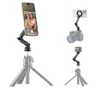 JJC Supporto magnetico per fotocamera per telefono, supporto per telefono hot shoe per fotocamera, adattatore treppiede flessibile da 1/4 "-20 per iPhone 16 15 14 13, Hero 13 12 11, Osmo Action 5 4 3