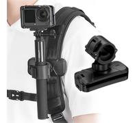 JJC Supporto per bastone da selfie per zaino con tracolla, adattatore per testa a sfera per DJI Osmo Action 6 5 Pro 4 3, accessori per il montaggio dello zaino per action camera da 20-30 mm