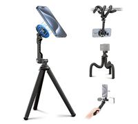 JJC Treppiede magnetico flessibile per iPhone, treppiede pieghevole a polpo con vite da 1/4" e supporto GoPro, compatibile con iPhone Android Phone Gopro fotocamera digitale per registrazione video