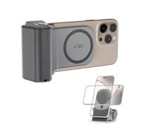 JJC Verstile - Supporto magnetico per telefono da scrivania, versione Pro, con telecomando Bluetooth, impugnatura a scatto, per iPhone 16/15/14/13/12 e telefoni Android, supporto da scrivania per