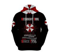 JJCat Felpa da uomo a maniche lunghe con cappuccio Resident Evil Series Ombrello Plus Size 5XL, Bunt13, L