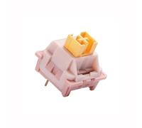 JJCFGRDM Interruttori antipolvere Honey Peach silenzioso Lime Crystal Linear Giallo Argento Rosso Panda interruttore tattile for tastiera meccanica a 3 pin (Size : 70PCS, Color : Peach Silent Linear)