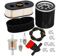 JJDD 11013-7031 Filtro Aria con Pre Filtro 49019-0027 Filtro Carburante 49065-7010 Filtro Olio Candela Candela del Carburante Kit Valvola di Arresto per Kawasaki FH580V FH381V FH430V