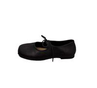 JJDFW Ballerine da Donna Mary con Lacci, Primavera/Autunno, Punta Quadrata, Cinturino Singolo, Suola Bassa, comode Scarpe da Ballo