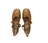 JJDFW Ballerine Primaverili da Donna comode con Punta Quadrata Mary con Fibbia