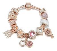 JJDFW - Braccialetti con ciondoli a forma di farfalla e viola del pensiero, stile primaverile, per donne, uomini, fidanzate, gioielli regalo, 21 cm