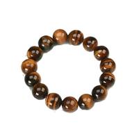 JJDFW - Braccialetto con pietra occhio di tigre colorata naturale, per uomini e donne, coppia di braccialetti in corda elastica fatti a mano, 10 mm