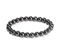 JJDFW - Braccialetto con pietra occhio di tigre colorata naturale, per uomini e donne, coppia di braccialetti in corda elastica fatti a mano, 8mm