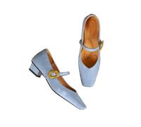 JJDFW Mocassini Mary da Donna con Punta Quadrata, Calzatura Comoda con Tacco Basso, Perfetti per Primavera e Autunno.