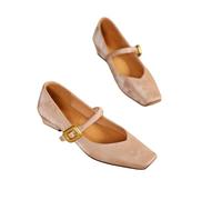 JJDFW Mocassini Mary da Donna con Punta Quadrata, Calzatura Comoda con Tacco Basso, Perfetti per Primavera e Autunno.