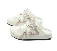 JJDFW - Pantofole estive da donna, senza lacci, mezze ciabatte, versatili, bianche, alla moda e comode, B2606 Beige, 38 EU