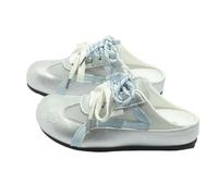 JJDFW - Pantofole estive da donna, senza lacci, mezze ciabatte, versatili, bianche, alla moda e comode, B2606 Argento, 37 EU