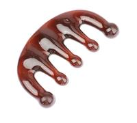 JJDFW Pettine per massaggio a cinque denti in resina con denti grandi, per terapia agopunto, artigli, unisex, portatile