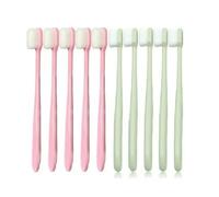 JJDFW Spazzolino da denti ultra fine con setole nane, per adulti, per la pulizia profonda, portatile, da viaggio, per l'igiene orale