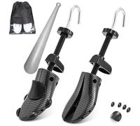 JJDPARTS Tendicascarpe da uomo e da donna, 4 vie, per lunghezza regolabile e larghezza con calzascarpe, M: uomo Eu38-43; donna EU 40-46 (nero), M:herren Eu38-43;damen Eu 40-46(Schwarz)