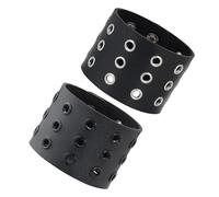 JJDreams 2 pezzi bracciali larghi set bracciale in pelle vintage con rivetti rock bracciale biker set accessori emo per la festa