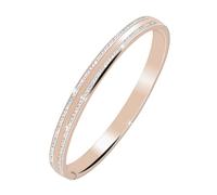 JJDreams 6 mm Bangle in acciaio inox con strass per le donne, Cubic Zirconia Classic Tennis Bangle, lucido cristallo Dainty Bangle, oro rosa