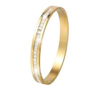 JJDreams 8 mm strass Bangle, placcato oro Cubic Zirconia Tennis Bangle per gioielli di nozze per gli appuntamenti di nozze partito, oro