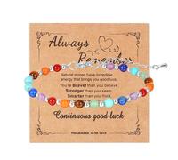 JJDreams Bracciale Chakra Bracciale da donna Bracciali di Bracciale di pietra naturale con perle d'argento Bracciale di cristalli di guarigione da donna, colorato