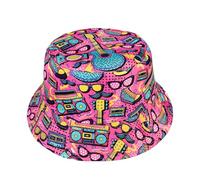 JJDreams Cappello a Secchiello Trendy Estate per Donne Uomini Adolescenti Cappelli da Pesca Double-Sided Fungo Cappello Sole Escursioni Spiaggia Outdoor