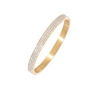 JJDreams Oro Strass Bracciale 6 millimetri placcato oro Cubic Zirconia Tennis Bracciale Gioielli da sposa per gli incontri di partito
