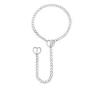 JJDreams Punk Slip Chain Collana da donna Ciondolo a cuore spezzato Collana regolabile Catena a maglie cubane Cuore gotico Choker Gioielli