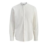 Jjebreeze Linen Blend Band Shirt L Pls - Plus Size, Bianco, 5XL