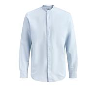 Jjebreeze Linen Blend Band Shirt L Pls - Plus Size, Celestial Blu, 6XL