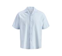Jjebreeze Linen Blend Resort Shirt Pls - Plus Size, Celestial Blu, 6XL